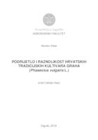 prikaz prve stranice dokumenta Podrijetlo i raznolikost hrvatskih tradicijskih kultivara graha (Phaseolus vulgaris L.)