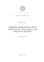 prikaz prve stranice dokumenta Primarne arome mošta sorte "Škrlet bijeli" (Vitis vinifera L.) pri različitoj gnojidbi