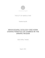 prikaz prve stranice dokumenta Behavioural ecology and horn characteristics of chamois in the Dinaric region