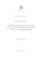 prikaz prve stranice dokumenta Koncentracija uree u kozjem mlijeku kao pokazatelj njegove kvalitete i hranidbe koza