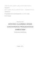 prikaz prve stranice dokumenta Arhivska glazbena građa Vukovarskog franjevačkog samostana