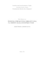 prikaz prve stranice dokumenta Pozicija strukovnog obrazovanja na tržištu rada Europske unije  