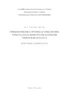 prikaz prve stranice dokumenta Višekriterijski optimizacijski model upravljanja remontom složenih tehničkih sustava