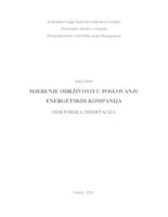 prikaz prve stranice dokumenta MJERENJE ODRŽIVOSTI U POSLOVANJU ENERGETSKIH KOMPANIJA