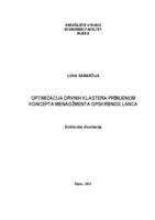 prikaz prve stranice dokumenta Optimizacija drvnih klastera primjenom koncepta menadžmenta opskrbnog lanca 