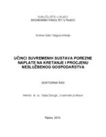 prikaz prve stranice dokumenta Učinci suvremenih sustava porezne naplate na kretanje i procjenu neslužbenog gospodarstva  