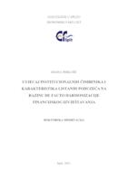 prikaz prve stranice dokumenta UTJECAJ INSTITUCIONALNIH ČIMBENIKA I KARAKTERISTIKA LISTANIH PODUZEĆA NA RAZINU DE FACTO HARMONIZACIJE FINANCIJSKOG IZVJEŠTAVANJA