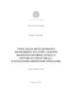 prikaz prve stranice dokumenta Tipologija neizvjesnosti ekonomske politike i njezini makroekonomski učinci u Republici Hrvatskoj i Sjedinjenim Američkim Državama
