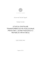 prikaz prve stranice dokumenta Utjecaj digitalne transformacije na poslovanje privatnih i javnih poduzeća u Republici Hrvatskoj