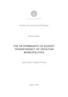prikaz prve stranice dokumenta The determinants of budget transparency of Croatian municipalities