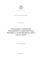 prikaz prve stranice dokumenta POVEZANOST DINAMIČKIH SPOSOBNOSTI I KONKURENTSKE DINAMIKE U TELEKOMUNIKACIJSKOJ DJELATNOSTI