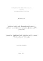 prikaz prve stranice dokumenta Sustav za otkrivanje zlonamjernih čvorova u  bežičnim senzorskim mrežama temeljenim na IPv6  protokolu