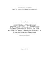 prikaz prve stranice dokumenta Kvantizacija frekvencija spektralnih linija u adaptivnom koderu govornog signala s više brzina prijenosa primjenom modela s Gaussovim mješavinama