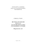 prikaz prve stranice dokumenta Metrika pri brzom razvoju telekomunikacijske programske opreme