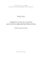 prikaz prve stranice dokumenta Vrednovanje kvalitete akustički obrađenih prostora