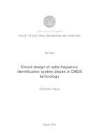 prikaz prve stranice dokumenta Circuit design of radio frequency identification system blocks in CMOS technology