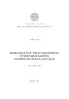 prikaz prve stranice dokumenta Modeliranje električkih karakteristika fotonaponske amorfno-nanokristalične silicijske ćelije