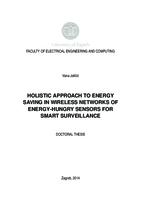 prikaz prve stranice dokumenta Holistic approach to energy saving in wireless networks of energy-hungry sensors for smart surveillance