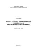 prikaz prve stranice dokumenta Ocjena kvalitete prijenosa MPEG-2 videosignala u radiokomunikacijskoj ATM mreži