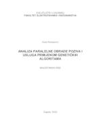 prikaz prve stranice dokumenta Analiza paralelne obrade poziva i usluga primjenom genetičkih algoritama