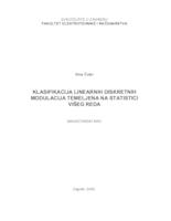 prikaz prve stranice dokumenta Klasifikacija linearnih diskretnih modulacija temeljena na statistici višeg reda