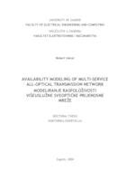 prikaz prve stranice dokumenta Availability modeling of multi-service all-optical transmission network