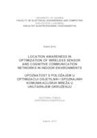 prikaz prve stranice dokumenta Location Awareness in Optimization of Wireless Sensor and Cognitive Communication Networks in Indoor Environments