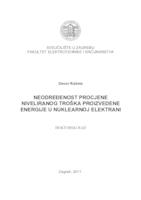 prikaz prve stranice dokumenta Neodređenost procjene niveliranog troška proizvedene energije u nuklearnoj elektrani