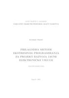 prikaz prve stranice dokumenta Prilagodba metode ekstremnog programiranja za projekt razvoja javne elektroničke usluge