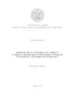 prikaz prve stranice dokumenta Hierarchical control of a direct current microgrid with energy storage systems in a distributed topology