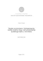 prikaz prve stranice dokumenta Sustav za procjenu i kompenzaciju razlike duljina nogu radi postavljanja ljudskog tijela u ravnotežu