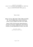 prikaz prve stranice dokumenta Analytical Method for Forecasting of Telecommunications Service Life-Cycle Quantitative Factors