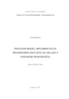 prikaz prve stranice dokumenta Procesni model implementacije sigurnosnih zahtjeva za usluge s dodanom vrijednošću