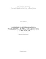 prikaz prve stranice dokumenta Robusna registracija slika temeljena na značajkama izlučenim iz slika rubova