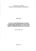 prikaz prve stranice dokumenta Utjecaj distribuiranih izvora električne energije na relejnu zaštitu mreže srednjeg napona