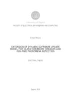 prikaz prve stranice dokumenta Extension of dynamic software update model for class hierarchy changes and run-time phenomena detection