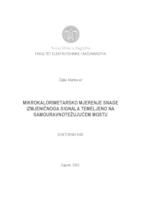 prikaz prve stranice dokumenta Mikrokalorimetarsko mjerenje snage izmjeničnoga signala temeljeno na samouravnotežujućem mostu