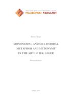 prikaz prve stranice dokumenta Monomodal and Multimodal Metaphor and Metonymy in the Art of H.R. Giger  
