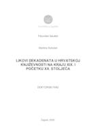prikaz prve stranice dokumenta Likovi dekadenata u hrvatskoj književnosti na kraju XIX. i početku XX. stoljeća