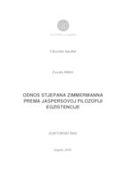 prikaz prve stranice dokumenta Odnos Stjepana Zimmermana prema Jaspersovoj filozofiji egzistencije