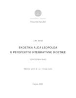 prikaz prve stranice dokumenta Ekoetika Alda Leopolda u perspektivi integrativne bioetike