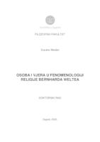 prikaz prve stranice dokumenta Osoba i vjera u fenomenologiji religije Bernharda Weltea