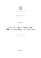 prikaz prve stranice dokumenta Esteticizam Oscara Wildea i književnost hrvatske moderne