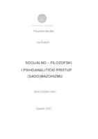 prikaz prve stranice dokumenta Socijalno – filozofski i psihoanalitički pristup (sado)mazohizmu
