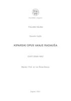 prikaz prve stranice dokumenta Kiparski opus Vanje Radauša