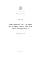 prikaz prve stranice dokumenta Rimska obitelj na grobnim natpisima iz Donje Panonije tijekom principata