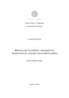 prikaz prve stranice dokumenta Motivacija hrvatskih višejezičnih studenata za učenje romanskih jezika