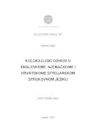 prikaz prve stranice dokumenta Kolokacijski odnosi u engleskome, njemačkome i hrvatskome strojarskom strukovnom jeziku