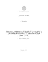 prikaz prve stranice dokumenta Kriminal i represivni sustav u Osijeku u okvirima modernizacijskih procesa (1868. - 1918.)