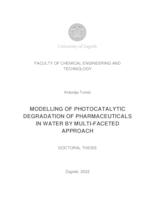 prikaz prve stranice dokumenta Modelling of photocatalytic degradation of pharmaceuticals in water by multi-faceted approach